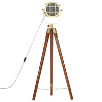 Lampada da Terra a Treppiede Legno Massello di Mango 97 cm 286109