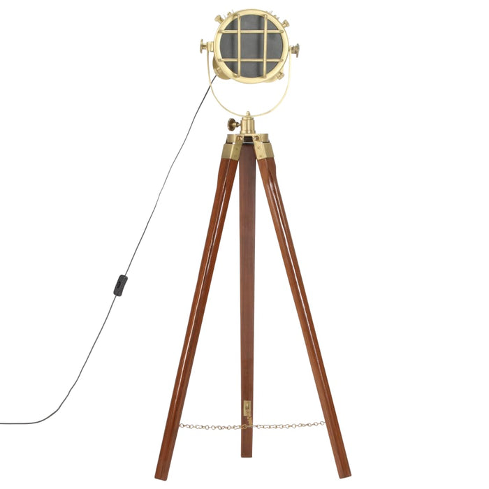 Lampada da Terra a Treppiede Legno Massello di Mango 97 cm 286109