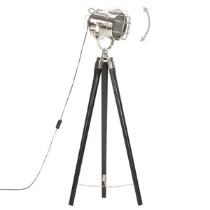 Lampada a Treppiede a Pavimento Nera in Legno di Mango 97 cm cod mxl 60964