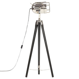 Lampada a Treppiede a Pavimento Nera in Legno di Mango 97 cm cod mxl 60964