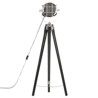 Lampada a Treppiede a Pavimento Nera in Legno di Mango 97 cm 286110