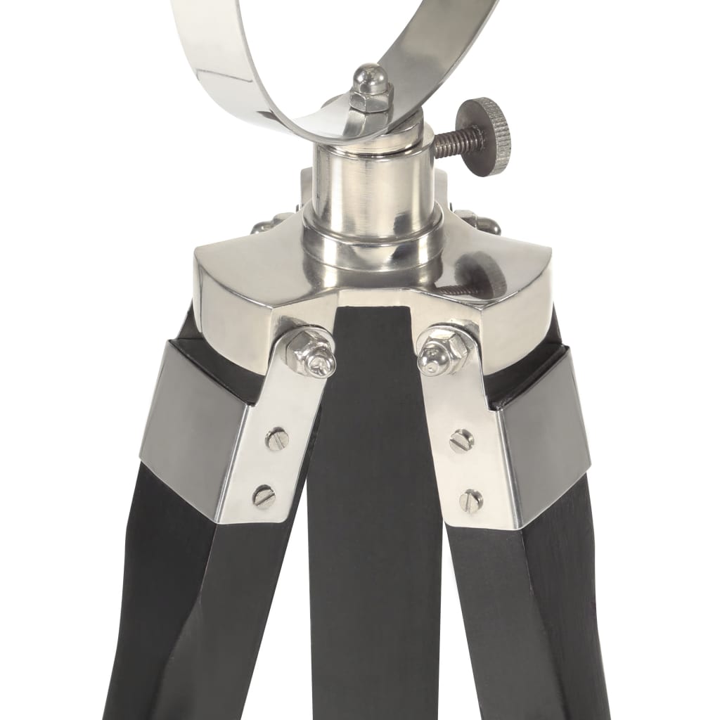 Lampada a Treppiede a Pavimento Nera in Legno di Mango 97 cm cod mxl 60964