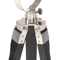 Lampada a Treppiede a Pavimento Nera in Legno di Mango 97 cm 286110