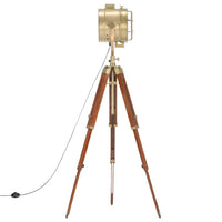 Lampada da Terra a Treppiede Legno Massello di Mango 165 cm 286112