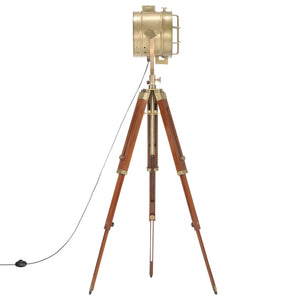 Lampada da Terra a Treppiede Legno Massello di Mango 165 cm 286112