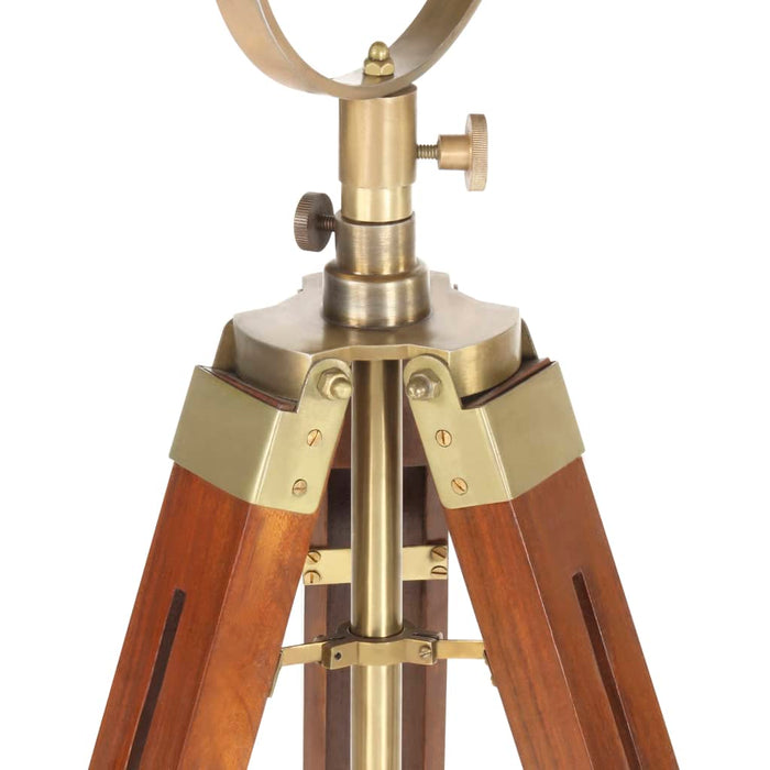 Lampada da Terra a Treppiede Legno Massello di Mango 165 cm 286112