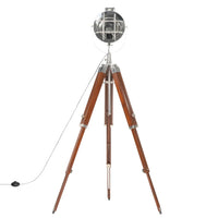 Lampada da Terra a Treppiede Legno Massello di Mango 165 cm 286113