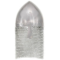 Elmo da Cavaliere Antico Replica LARP Argento in Acciaio cod mxl 78280