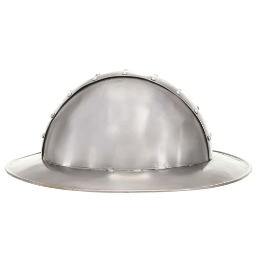 Elmo da Cavaliere Medievale Antico LARP in Acciaio Argento 286213