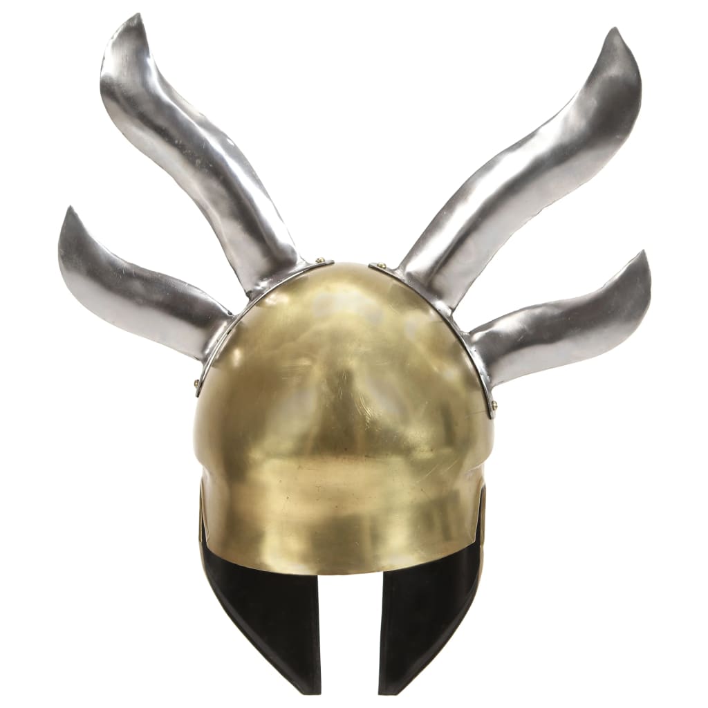 Elmo da Guerriero Greco Antico per LARP in Acciaio Ottone cod mxl 61548