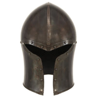 Elmo da Cavaliere Medievale Antico LARP in Acciaio Argento 286237