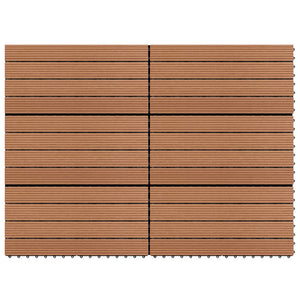 Pannelli in WPC 60x30 cm 6 pz 1mÂ² Marrone