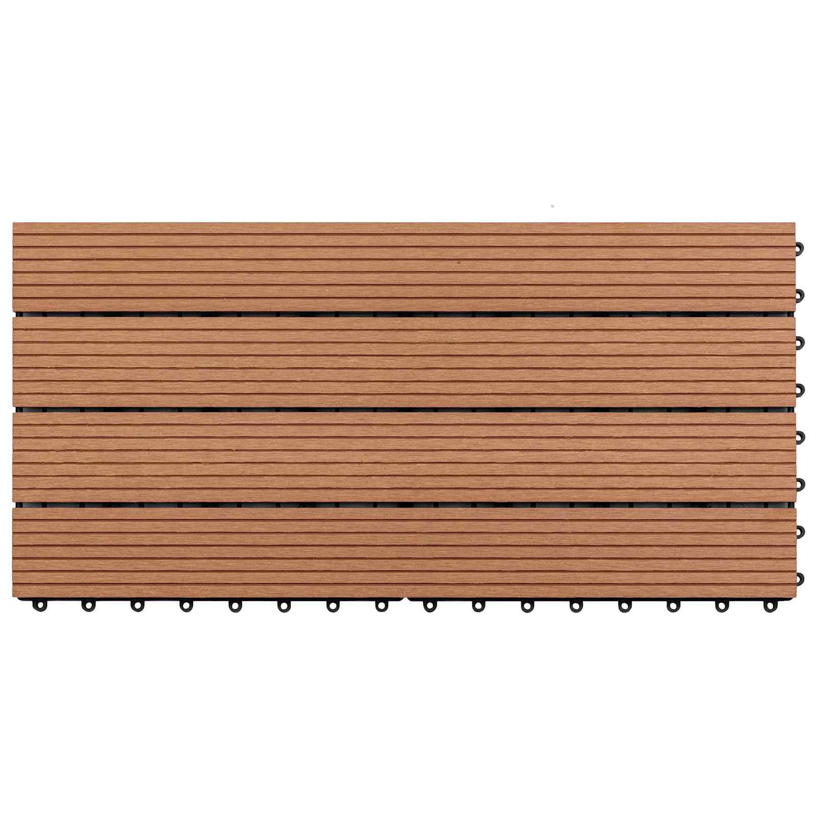 Piastrella per Decking 6 pcs Marrone 60 x 30 cm WPC 42046684