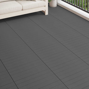 Piastrella per Decking 6 pcs Grigio 60 x 30 cm WPC 42046685
