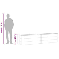 Letto Rialzato da Giardino 250x50x54 cm in WPC Grigio 49057