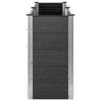 Letto Rialzato da Giardino 250x50x91 cm in WPC Grigio 49058