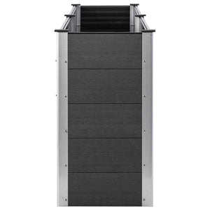 Letto Rialzato da Giardino 250x50x91 cm in WPC Grigio 49058