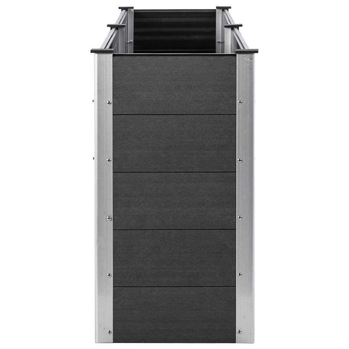 Letto Rialzato da Giardino 250x50x91 cm in WPC Grigio 49058