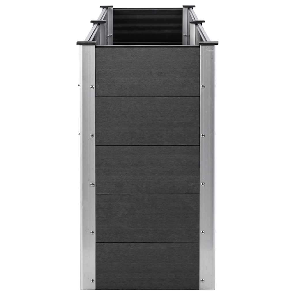 Letto Rialzato da Giardino 250x50x91 cm in WPC Grigio