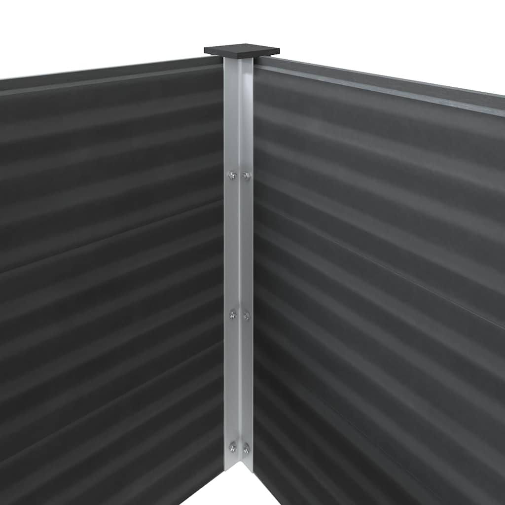 Letto Rialzato da Giardino 250x50x91 cm in WPC Grigio 49058