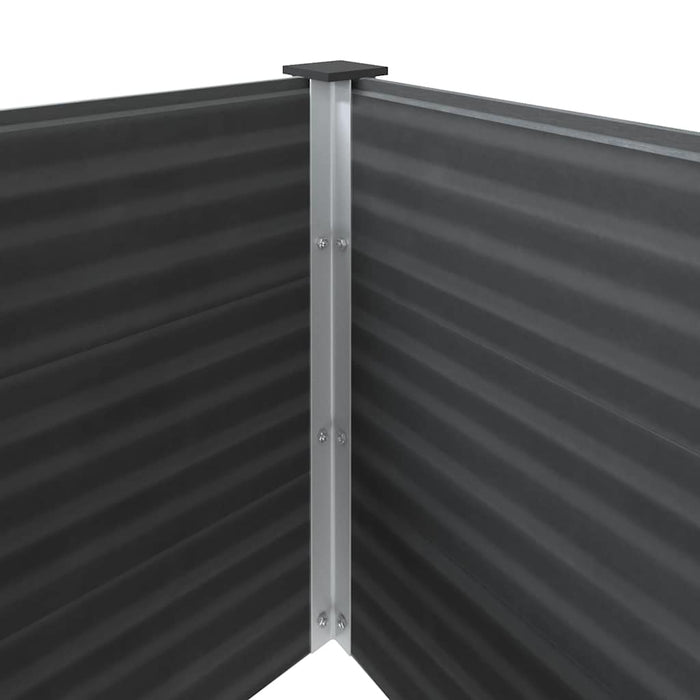 Letto Rialzato da Giardino 250x50x91 cm in WPC Grigio 49058