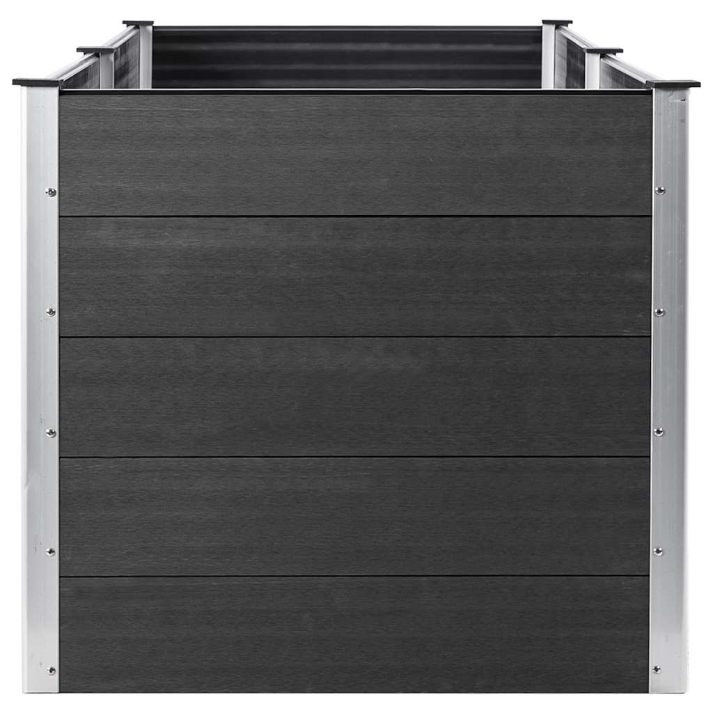 Letto Rialzato da Giardino 250x100x91 cm in WPC Grigio 49060