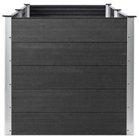 Letto Rialzato da Giardino 250x100x91 cm in WPC Grigio 49060