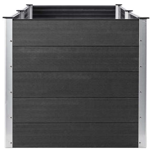 Letto Rialzato da Giardino 250x100x91 cm in WPC Grigio 49060