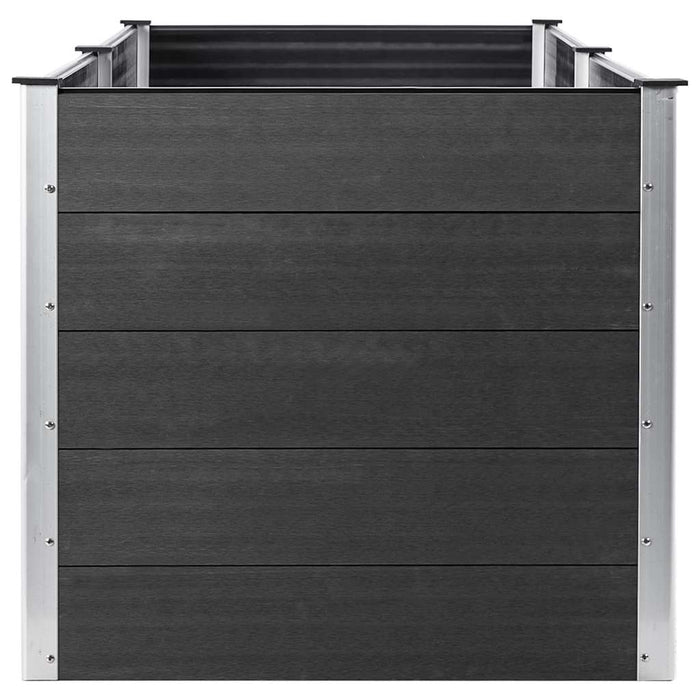 Letto Rialzato da Giardino 250x100x91 cm in WPC Grigio 49060