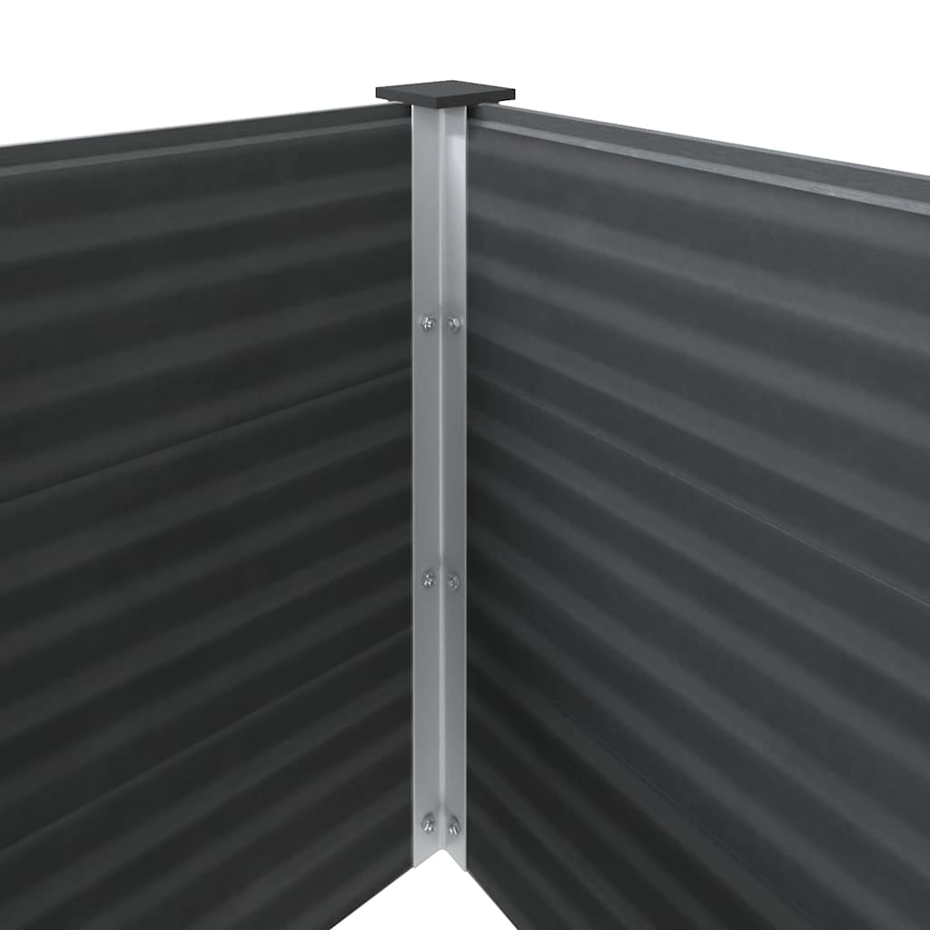 Letto Rialzato da Giardino 250x100x91 cm in WPC Grigio 49060