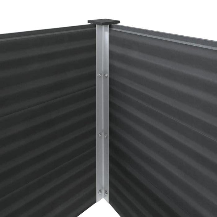 Letto Rialzato da Giardino 250x100x91 cm in WPC Grigio 49060