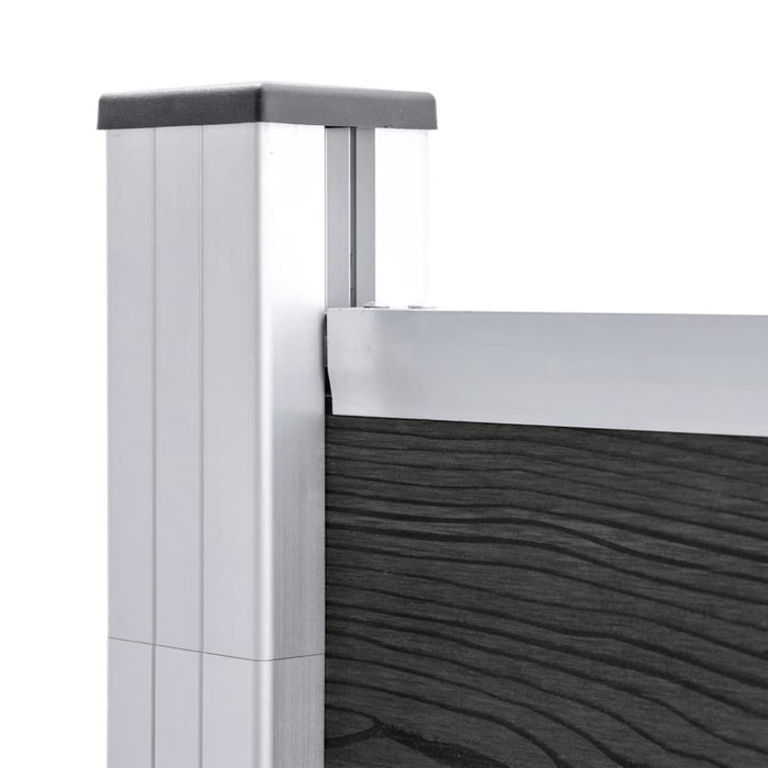 Pannello di Recinzione in WPC 180x186 cm Grigio 49067