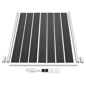 Pannello di Recinzione in WPC 180x186 cm Grigio 49067