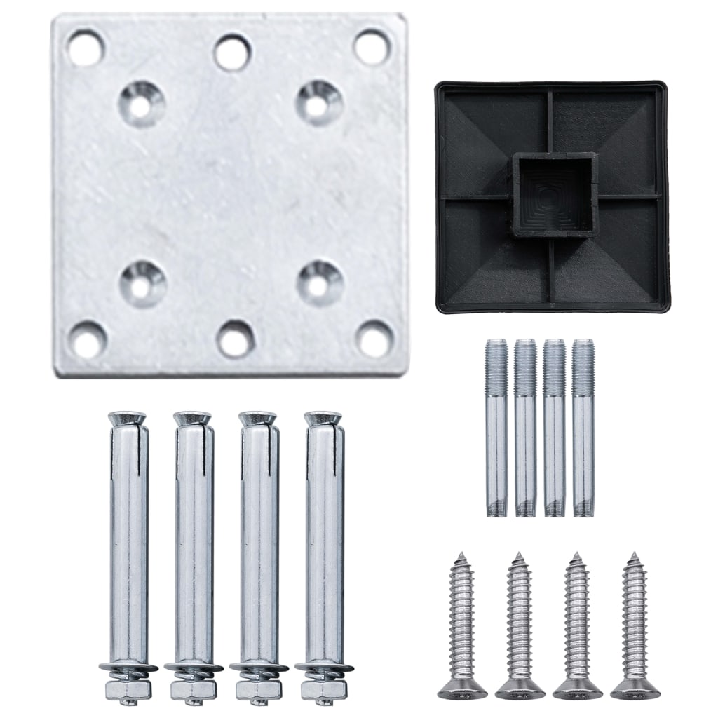 Pannello di Recinzione in WPC 175x186 cm Marrone cod mxl 12928