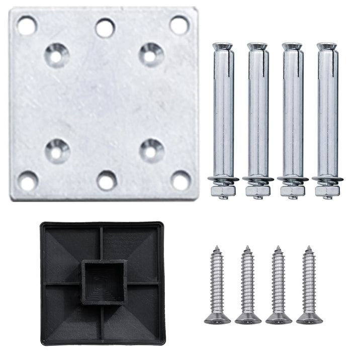 Pannello di Recinzione in WPC 95x(105-180) cm Marrone cod mxl 17000