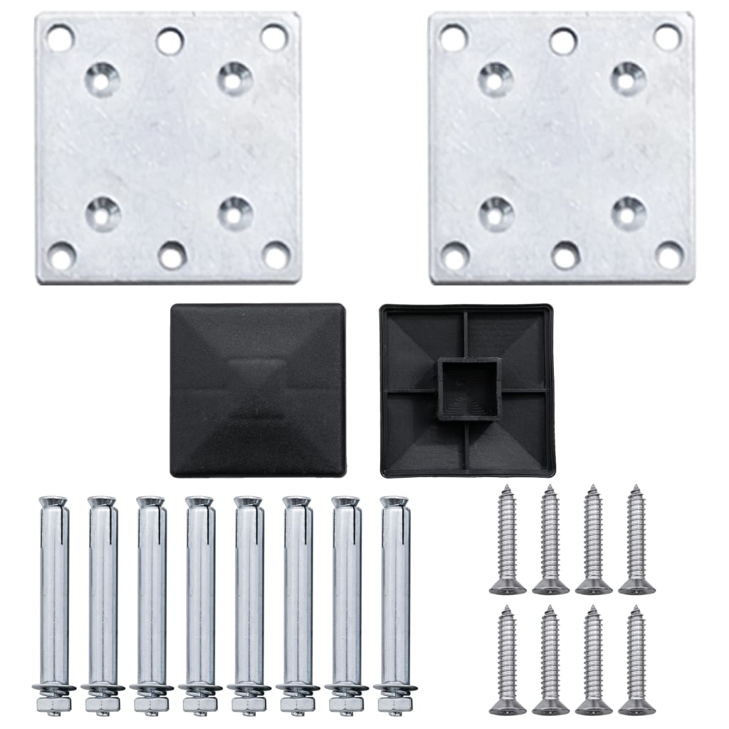 Pannello di Recinzione in WPC 180x105 cm Grigio 49073