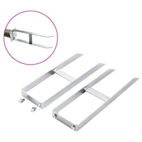 Picchetti di Terra 2 pz per Recinzione WPC in Acciaio 40 cm 49080