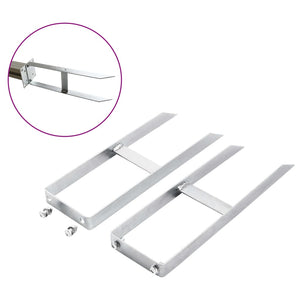 Picchetti di Terra 2 pz per Recinzione WPC in Acciaio 40 cm 49080