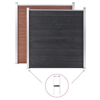 Picchetti di Terra 2 pz per Recinzione WPC in Acciaio 40 cm 49080