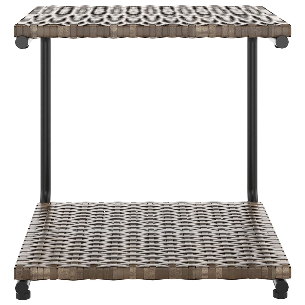 Lettino Prendisole per 2 Persone con Cuscini Polyrattan Marrone cod mxl 55517