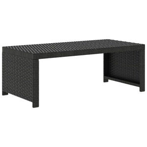 Set Divani da Giardino 5 pz con Cuscini in Polyrattan Nero 48132