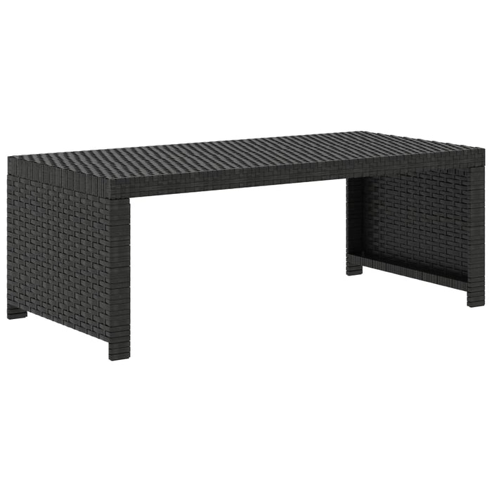 Set Divani da Giardino 5 pz con Cuscini in Polyrattan Nero 48132
