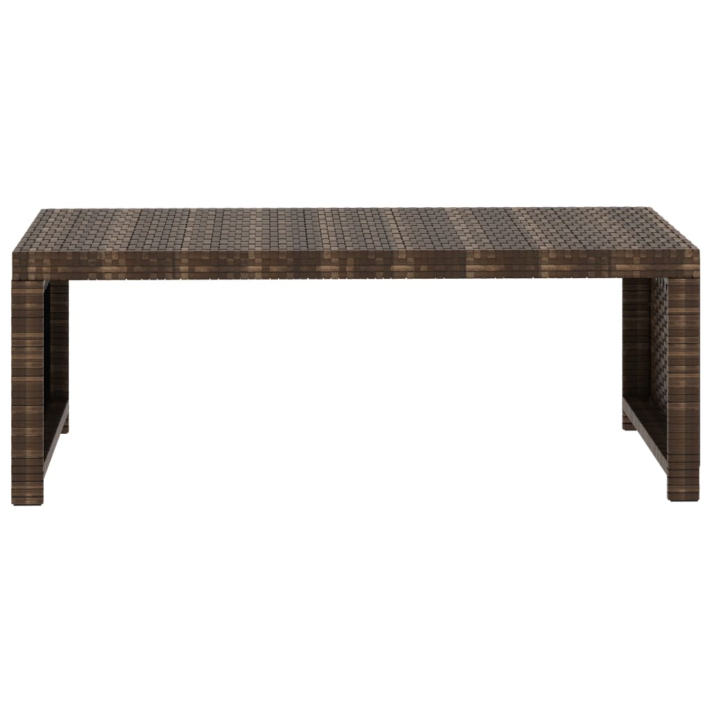 Set Divani da Giardino 5 pz con Cuscini in Polyrattan Marrone 48133