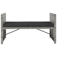 Set Divani da Giardino 5 pz con Cuscini in Polyrattan Grigio 48134