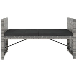 Set Divani da Giardino 5 pz con Cuscini in Polyrattan Grigio 48134