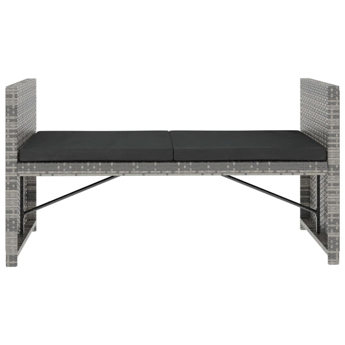 Set Divani da Giardino 5 pz con Cuscini in Polyrattan Grigio 48134