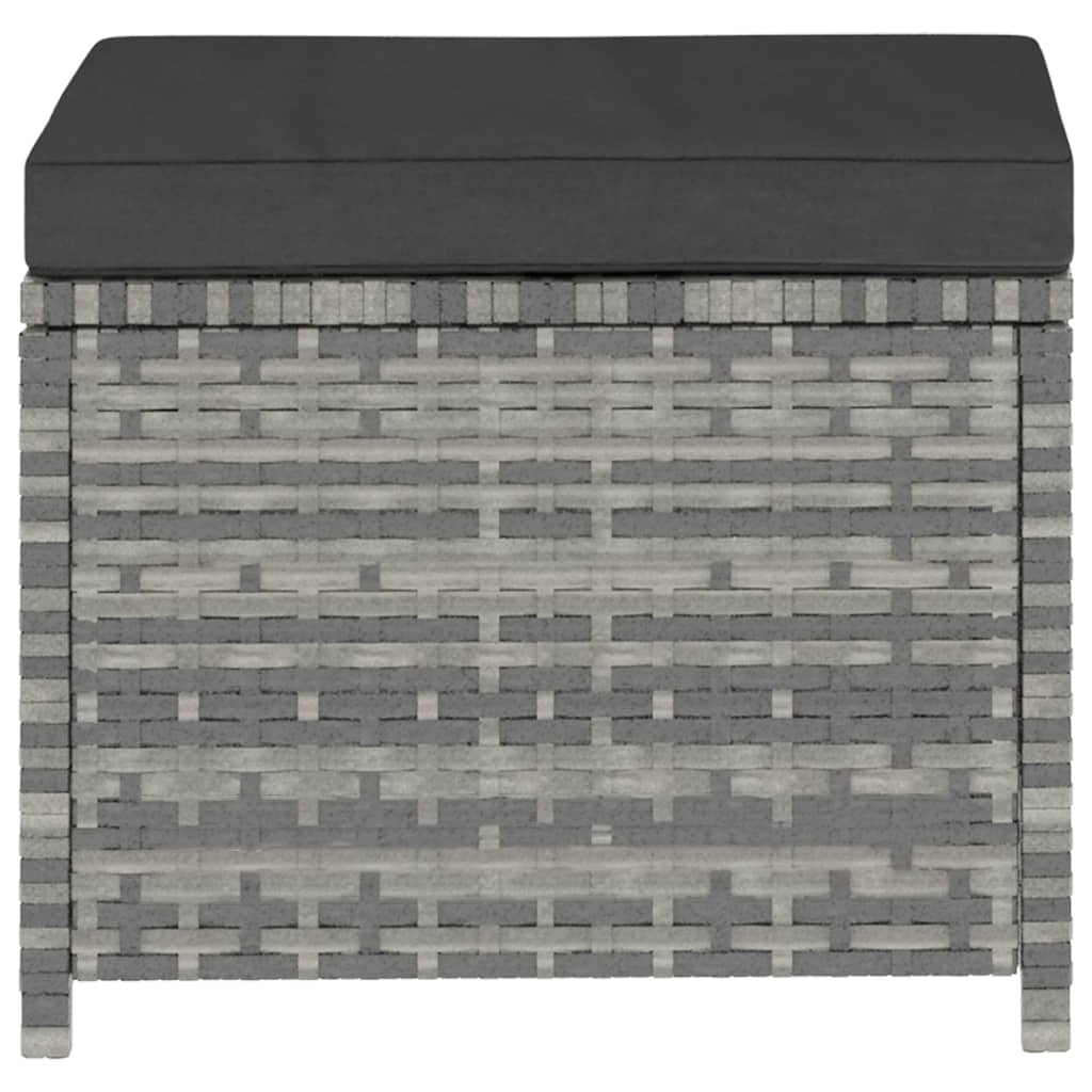 Set Divani da Giardino 5 pz con Cuscini in Polyrattan Grigio 48134