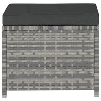 Set Divani da Giardino 5 pz con Cuscini in Polyrattan Grigio 48134