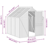 Serra con Telaio Base Antracite 3,61 m² in Alluminio 48215
