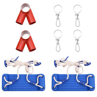 Seggiolini per Altalena con Corde 2 pz Blu 38x16 cm Polietilene 92306